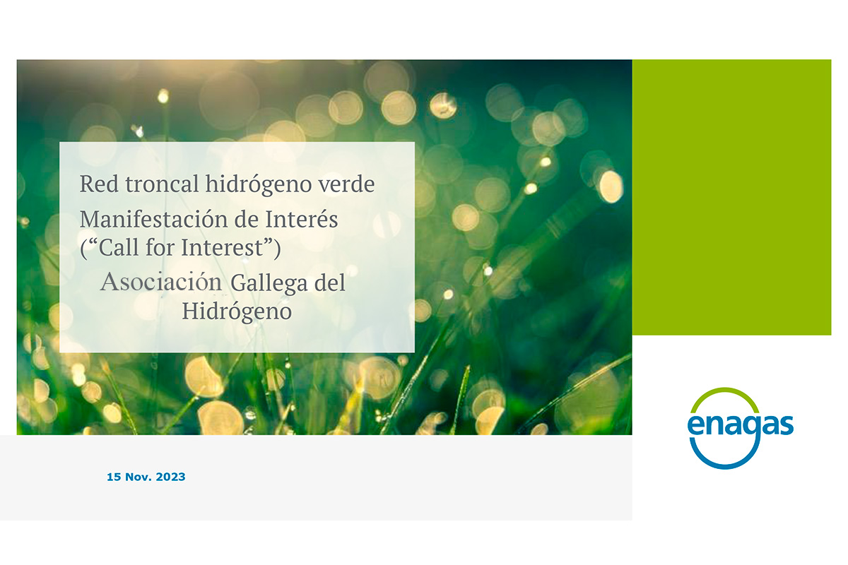 “Call for interest” al sector del hidrógeno en Galicia a través de Enagás y la AGH2